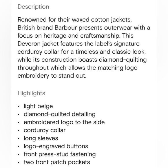 DEVERON QUILTED JACKET IN BEIGE
Size 14 - Picture 12 of 14